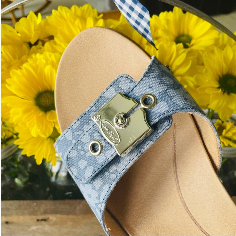 Dr. Scholl Flex Slides•Size 9•Shades of Denim Blue Canvas•Easy Off~Easy On🌼 - Picture 4 of 16
